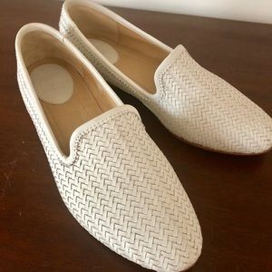 Frye Women’s Tracy Woven Leather Flat white & box